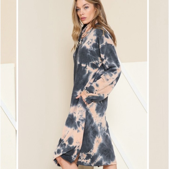 Together Clothing French Terry Tie Dye Dress  sizes S M L - Picture 2 of 8